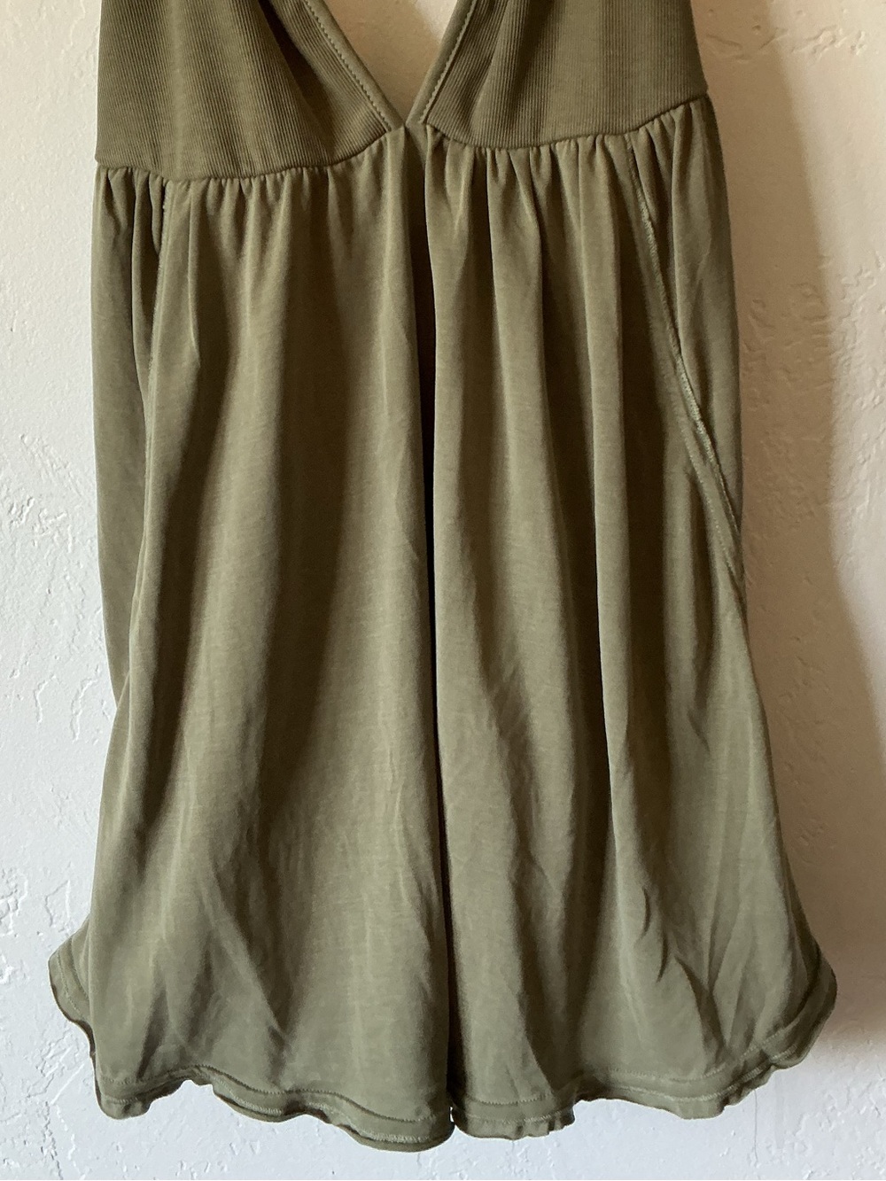 NWT Free People Olive Green Spaghetti Strap Babydoll Strappy Back Top - Picture 5 of 9